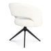 Draaibare eetkamerstoel Demi met armleuning Off White Poot Zwart
