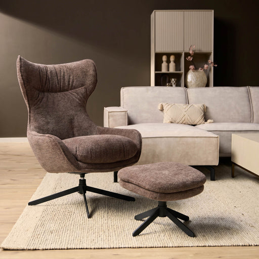 Draaibare fauteuil Olivia Paars
