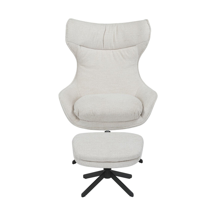 Draaibare fauteuil Olivia Gebroken wit