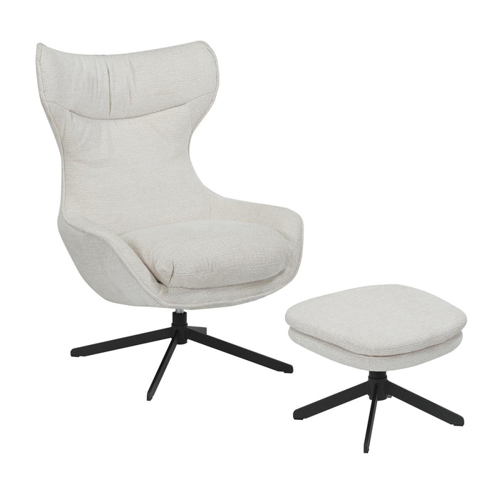 Draaibare fauteuil Olivia Gebroken wit