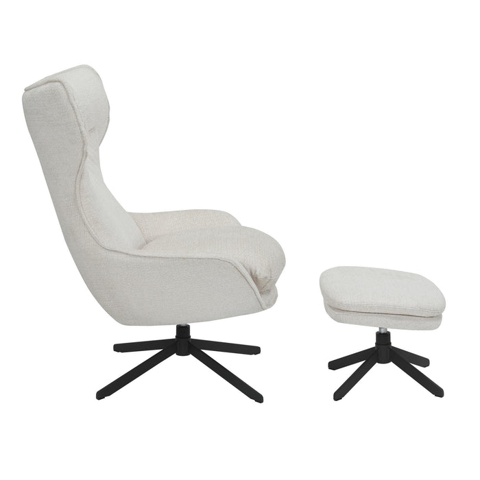 Draaibare fauteuil Olivia Gebroken wit