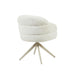 Draaibare eetkamerstoel Bella Off White Poot Zand