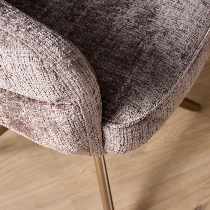 Draaibare eetkamerstoel Bella Clay Poot Brons
