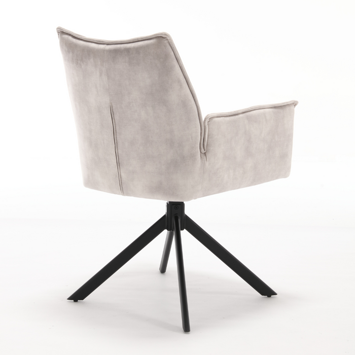 Draaibare eetkamerstoel Dani  Champagne  Velvet