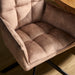 Draaibare eetkamerstoel Dani  Beige  Velvet