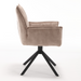 Draaibare eetkamerstoel Dani  Beige  Velvet