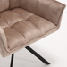 Draaibare eetkamerstoel Dani  Beige  Velvet
