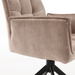 Draaibare eetkamerstoel Dani  Beige  Velvet