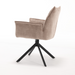 Draaibare eetkamerstoel Dani  Beige  Velvet