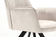 Draaibare Eetkamerstoel Nova Champagne  Velvet