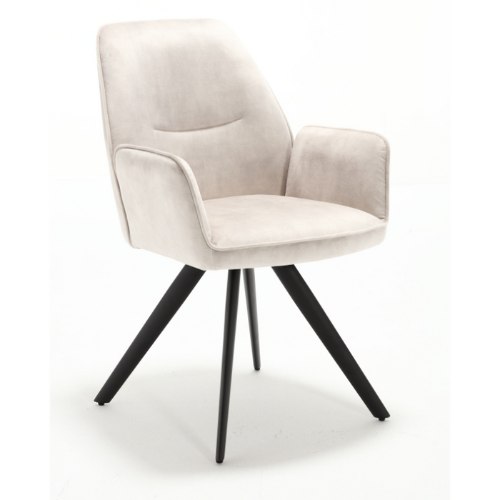 Draaibare Eetkamerstoel Nova Champagne  Velvet