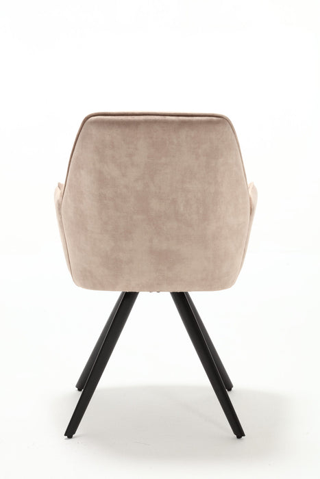 Draaibare Eetkamerstoel Nova Beige Velvet