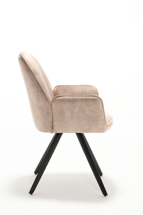 Draaibare Eetkamerstoel Nova Beige Velvet