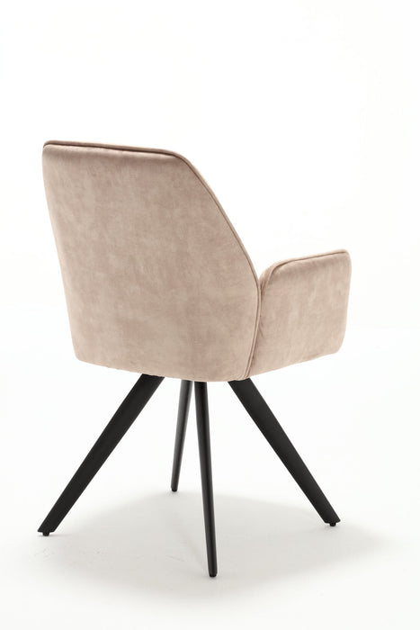 Draaibare Eetkamerstoel Nova Beige Velvet