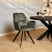 Draaibare Eetkamerstoel Nova Hunter Green Velvet