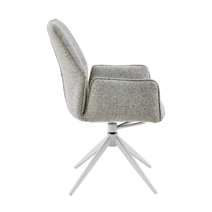 Draaibare Eetkamerstoel Hera met armleuning Beige
