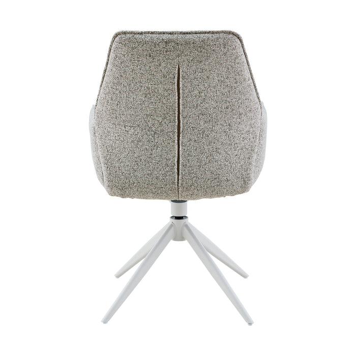 Draaibare Eetkamerstoel Hera met armleuning Beige