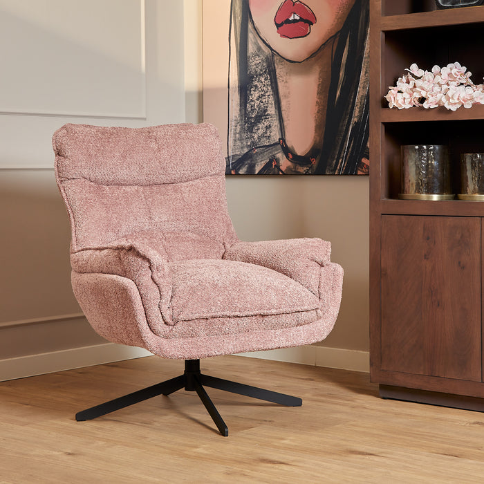 Draaibare fauteuil Vera Roze