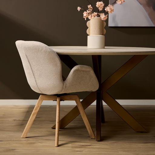 Draaibare eetkamerstoel Jesse Beige