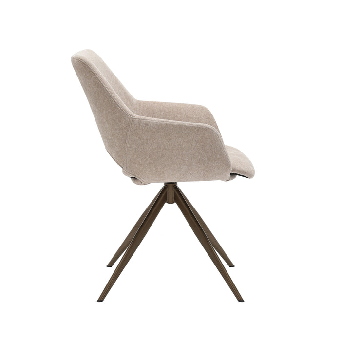 Draaibare eetkamerstoel Daisy Beige