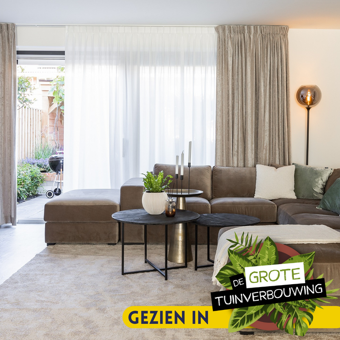 Salontafel set Arlington Zwart Mangohout 70 cm