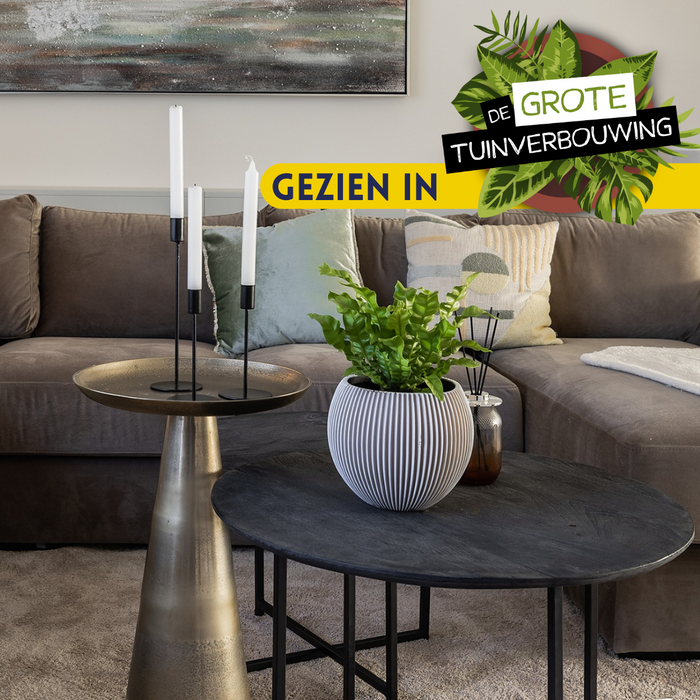Salontafel set Arlington Zwart Mangohout 70 cm