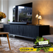 Tv meubel Madison Zwart Mangohout 210 cm