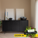Dressoir Madison Zwart Mangohout 165 cm