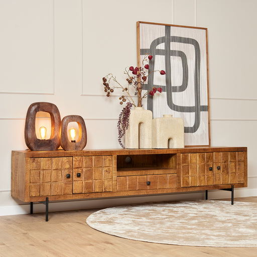 Tv meubel Brandy Naturel Mangohout 220 cm