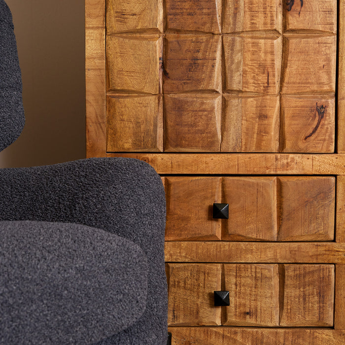 Kabinet Brandy Naturel Mangohout 100 cm
