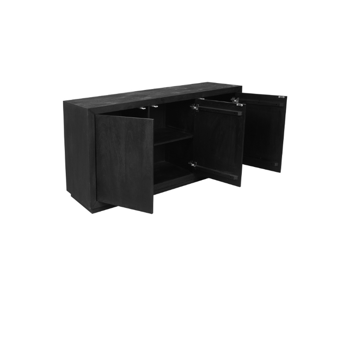 Dressoir Brussel Zwart Mangohout 150 cm