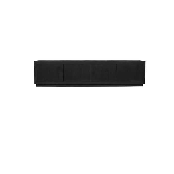 Tv meubel Brussel Zwart Mangohout 200 cm