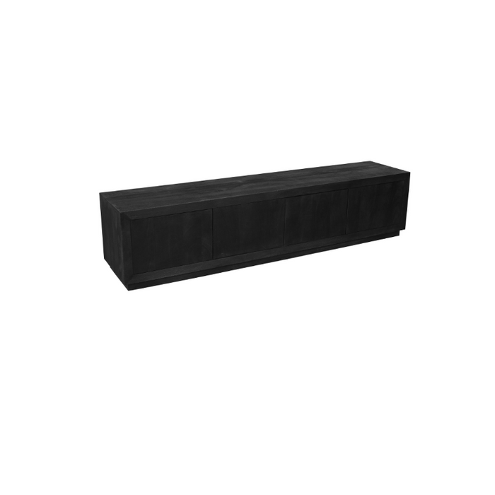 Tv meubel Brussel Zwart Mangohout 200 cm