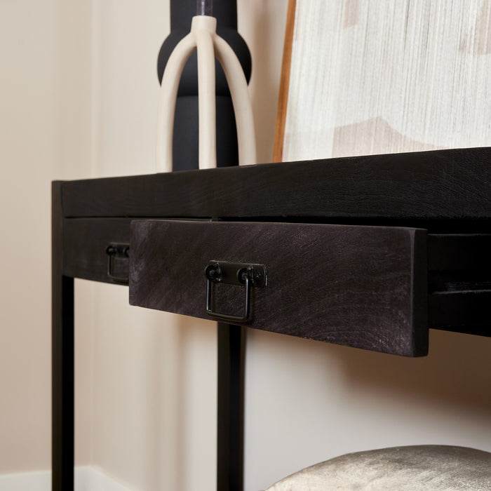 Sidetable Boaz Zwart Mangohout 120 cm