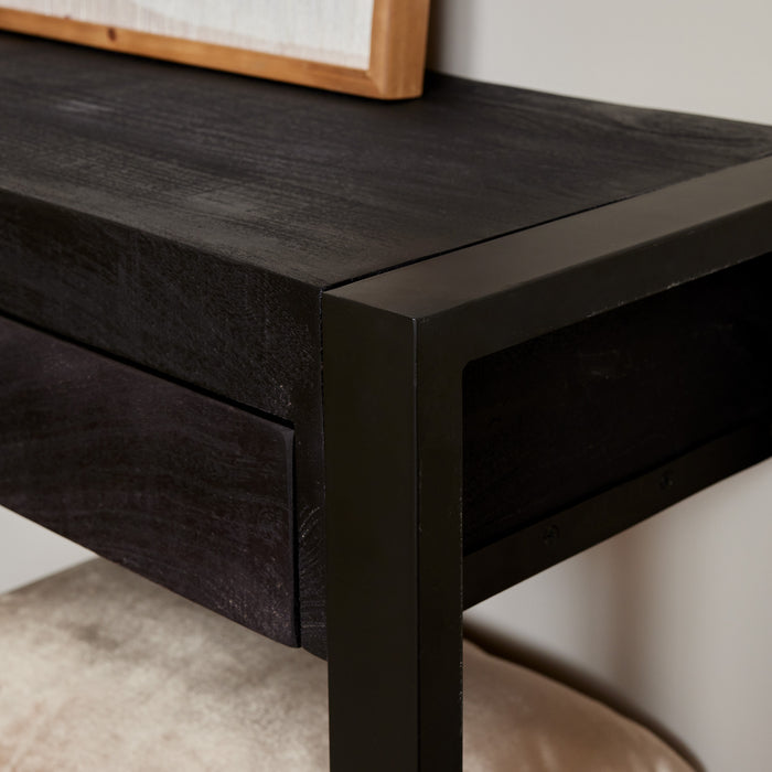 Sidetable Boaz Zwart Mangohout 120 cm