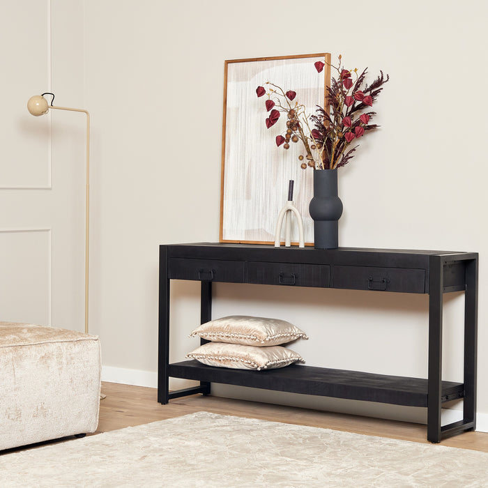 Sidetable Boaz Zwart Mangohout 150 cm