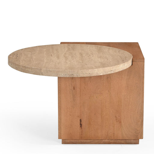 Bijzettafel Numa Naturel Travertin 60 cm