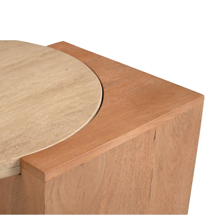 Bijzettafel Numa Naturel Travertin 60 cm