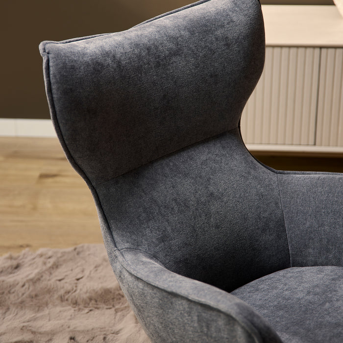 Draaibare fauteuil Julia Antraciet